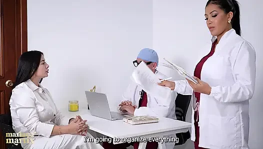 Mariana's Anatomy Chapter IV: A Pap Smear Appointment Turns into a Rough Threesome at the Hospital - Mariana Martix, Papi Rodrig