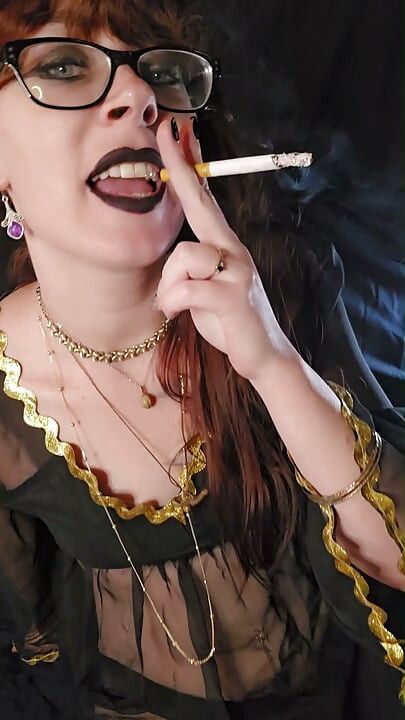 Smoking Witch Loves Cigarettes