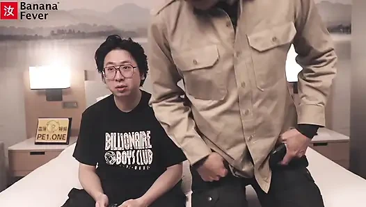 Old & Young Chinese Guys Double Team Hot Brunette European Pornstar in Wild Threesome