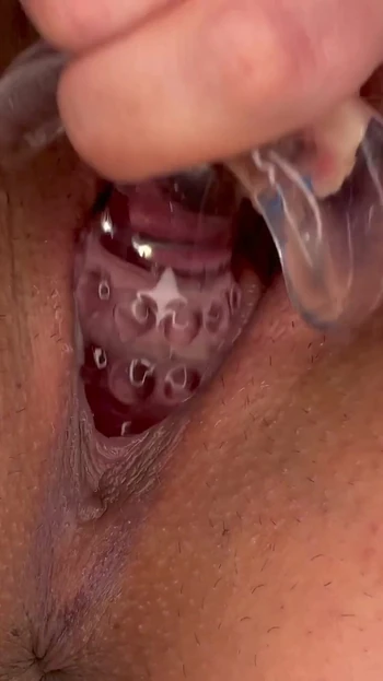 Key moment from "prickly dildo with spikes fuck tight pink pussy"