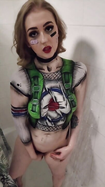 Cosplay Tank Girl Body Paint Dildo Suck & Fuck