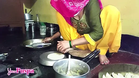 My desi maid stays at my house to work at night on festival, kitchen sex video, full romantic sex video