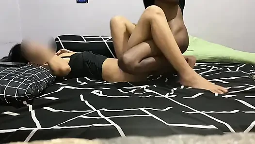 Fucking a female student when the house is quiet