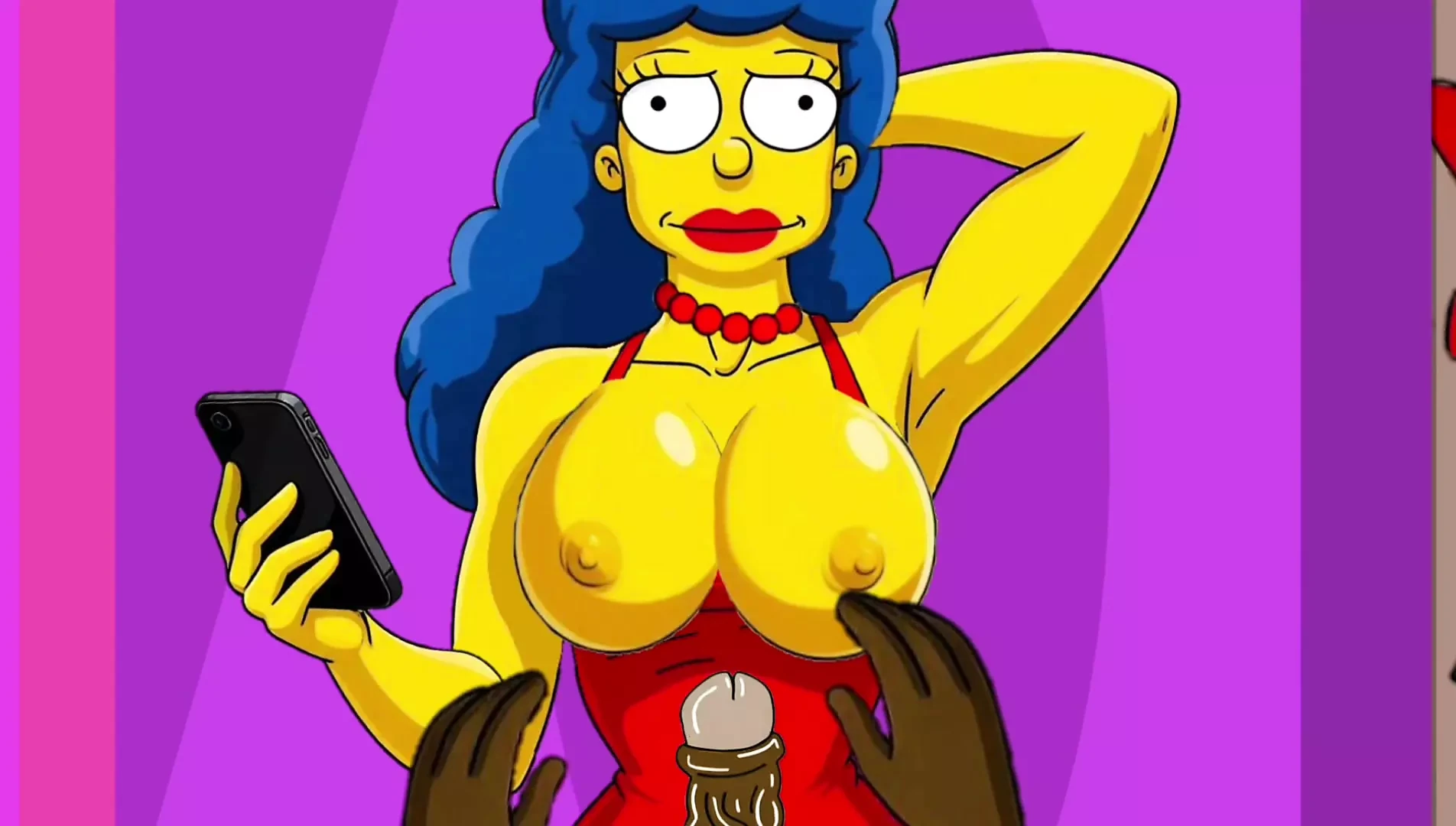 Wife Cheats on Her Husband with a Fitness Trainer. Cartoon. Simpsons Parody