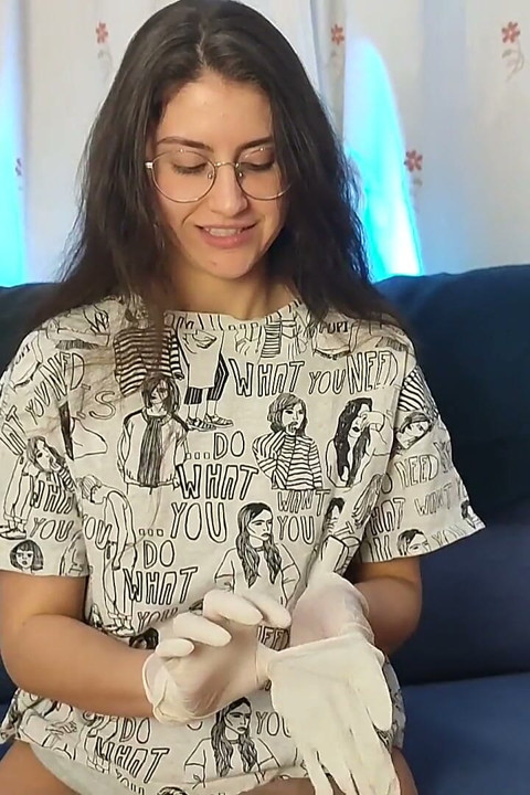 Fetish Latex Gloves on Spanking My Ass