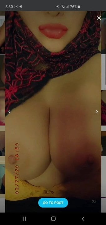 Sexy lady shows her big tits