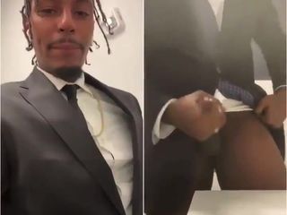 Busting nut in suit