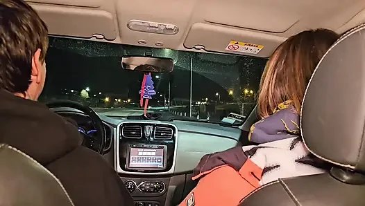 A double blowjob in my friend's car DIRTY MORBID GIRLS