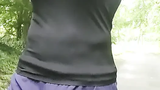Skinny boy risky naked Jogging in public. 3 times pissing outdoor. Big dick almost Caught jerking off