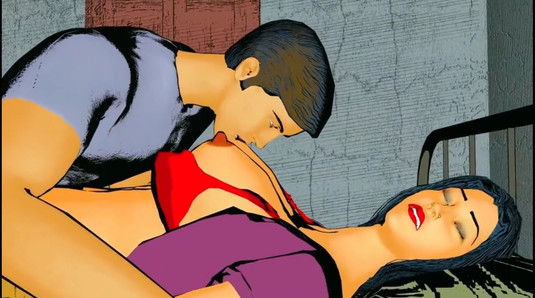 Sexy woman fucked by young boy at night