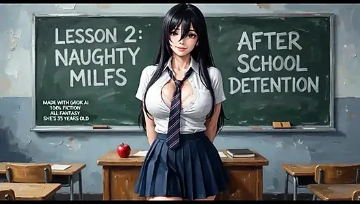 Kız öğrenci üniformalı orta yaşlı seksi kadın 2