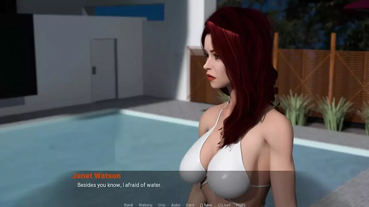 Lontano da casa parte 19 bella rossa in piscina di Loveskysan69