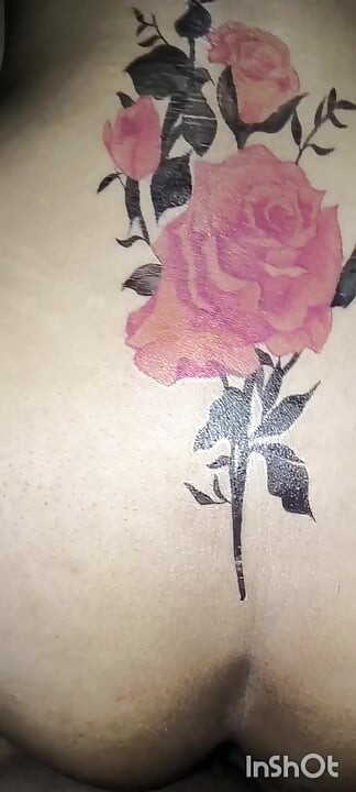Fresh temporary Tattooed ass for my wife