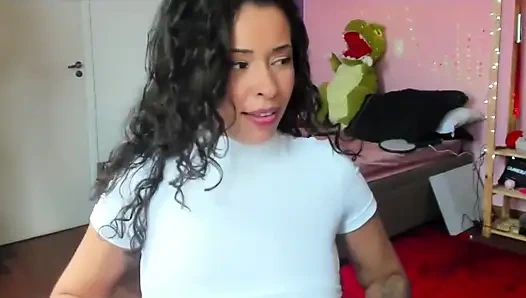Hot Brunette Shaking Her Ass with Her Pussy Out