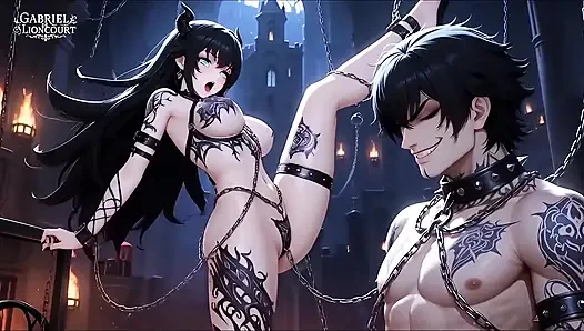 Gotik kız vampir lordu tarafından bağlı - bdsm canavar hentai 1