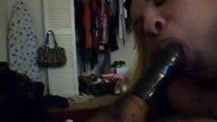 Sexy tatted Black Tranny fucked in Dorm room