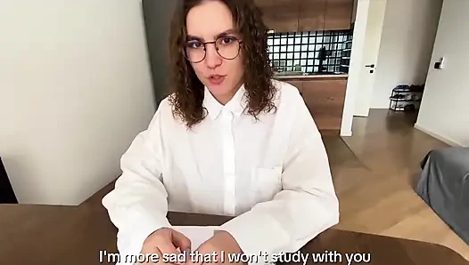 Murid seksi yang lagi sange menggoda gurunya saat ujian