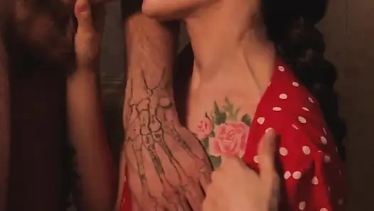 Laundry day. I Caught My Neighbor Jerking Off In The Laundromat And Fucked Her Holes Hard (Amateur Comedy Porn)