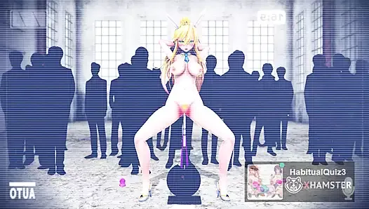 Gohoushi djeeta-chan et la princesse baisent brutalement, hentai 3D, machine à sexe mmd r18 sperme