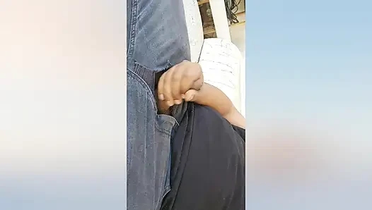 Mechanic relieves himself with ripped jeans