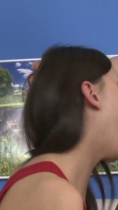 Brunette Amateur Euro Teen Babe Stripped Out Of Her Thong | Clip 1