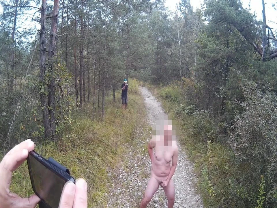 Completely public orgasm with ejaculation