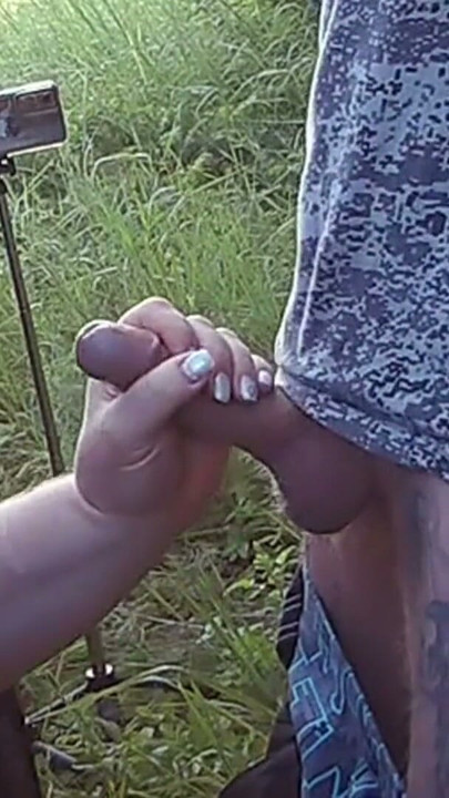 we drove to the park with my mother-in-law, where she sucks my dick and swallows cum | Clip 1