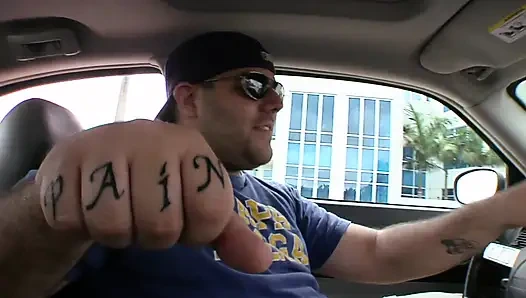 Blonde teen with small tits riding dick and gets facialized