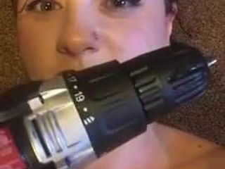 Selfie electric drill cum