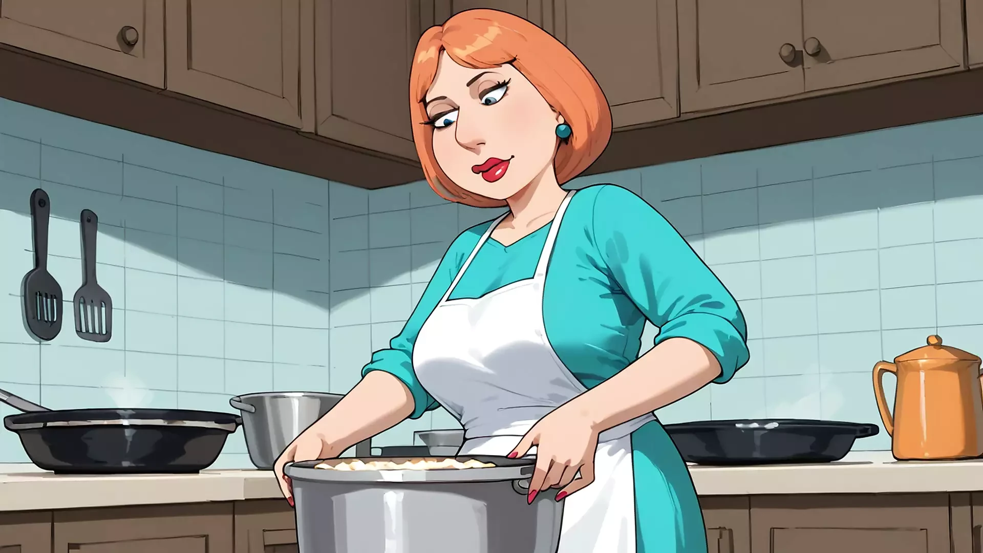 Futanari Lois Griffin Masturbation and Selfsucking