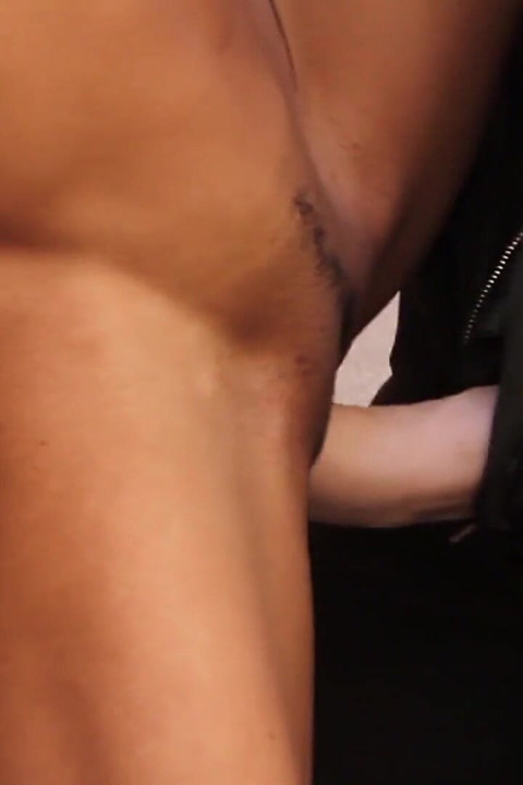 Skinny ebony inmate fucks horny redhead prison guard
