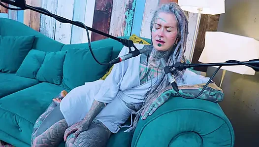 I talk about Z - zeal - ASMR podcast SFW talking goth skinny girl dreadlocks tattoo model inked girl