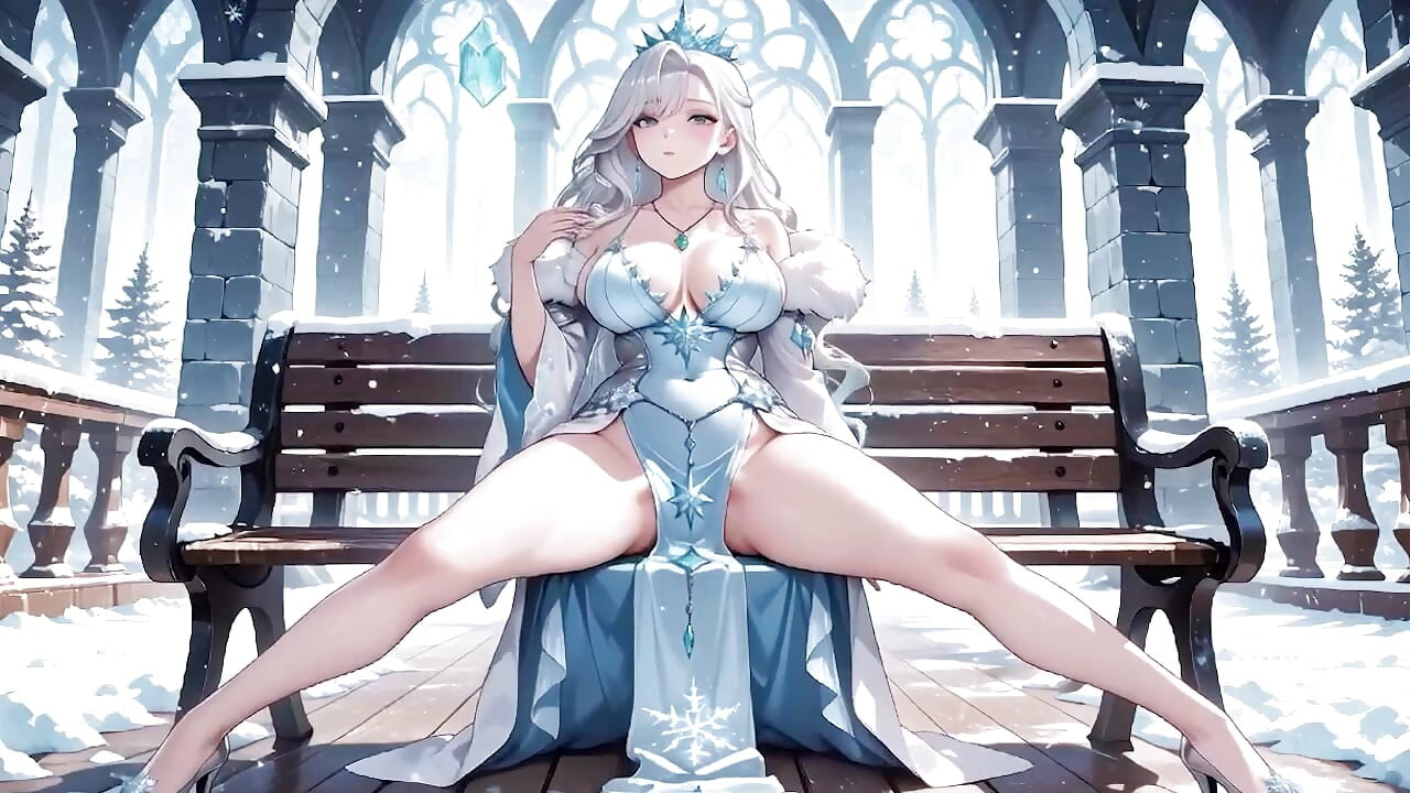 Silver-haired Ice Mage in a Crystal Hall! Casting Magic While Looking Effortlessly Cold, yet Her Lips Are Trembling