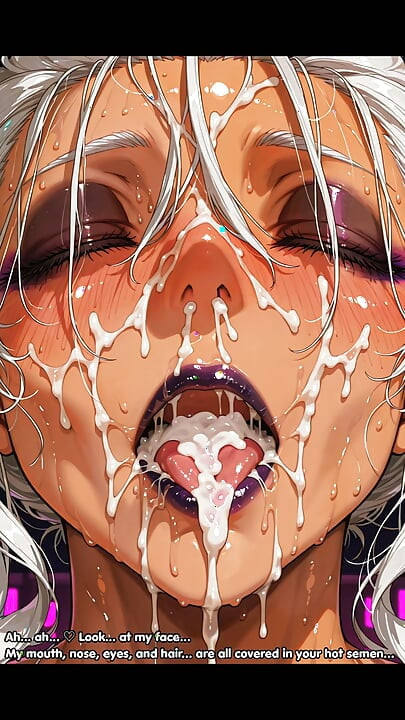 Permainan fetish futanari gyaru oneesan dengan kulit kecokelatan & joi - masturbasi bareng-bareng [femdom / pov]