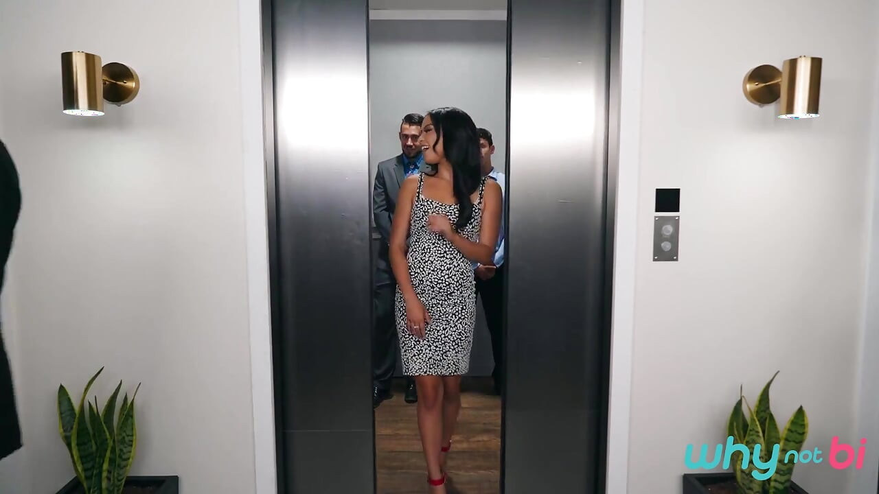 Why Not Bi - Maya Bijou, Dante Colle, & Kaleb Stryker Turn a Frustrating Elevator Malfunction Into an Intimate 3some Encounter
