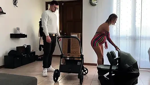 Anal I Get My Ass Fucked by the Owner of the Store Where I Bought the Stroller. Pregnant