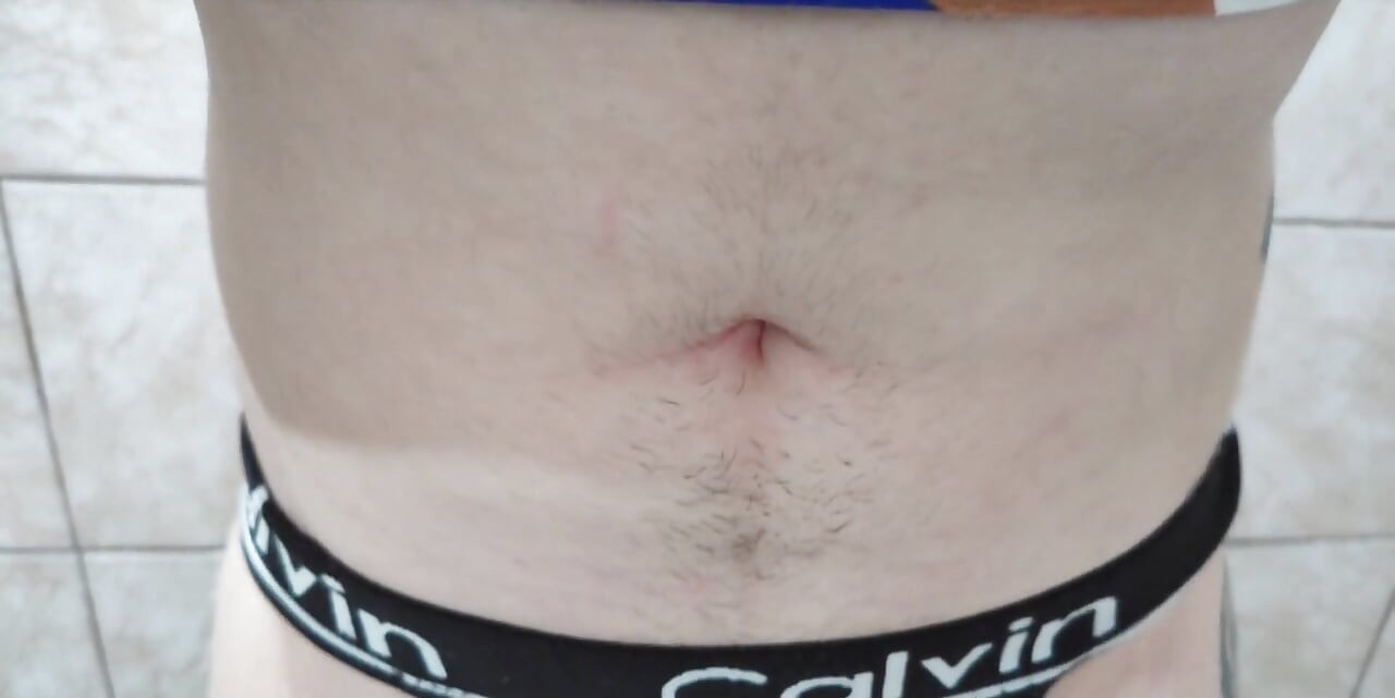 I Caress, Squeeze and Inflate My Hairy Belly
