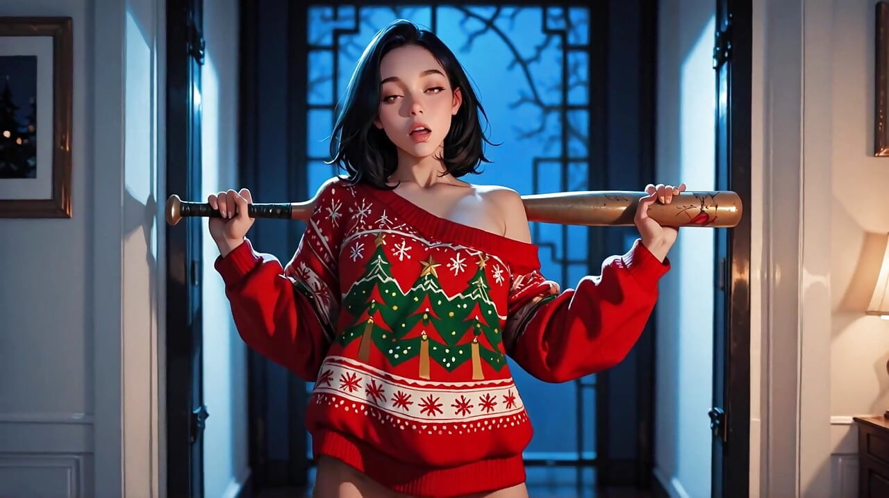 Lonely MILF Gets Her Christmas Wish from Santa While Husband's Away