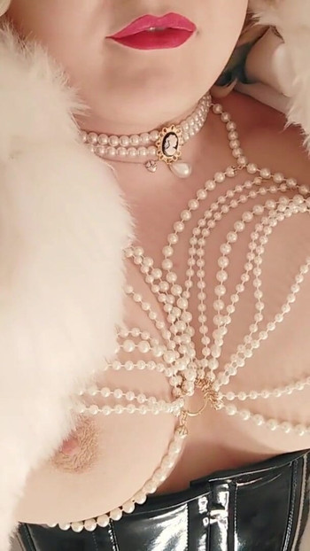 Iconic moment from "white fur - fetish video - JOI jerk off instructions CEI cum eating instructor - kinky Arya Grander"