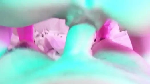 Tante seksi rambut pirang eva lateks fetish baju pink minet ngentot memek kontol besar kink gonzo
