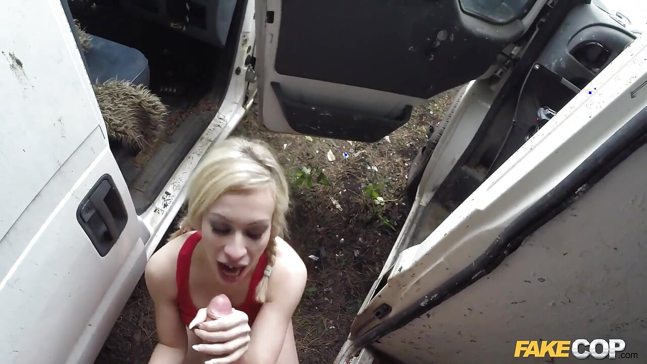 Fake Cop - Busty Blonde Fucked in Junk Yard