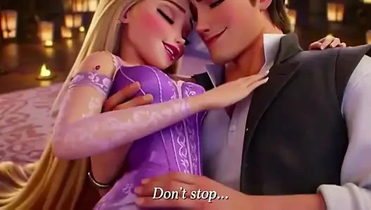 RAPUNZEL & FLYNN RIDER LANTERN TOWER PASSION - Romantic 3D Anime