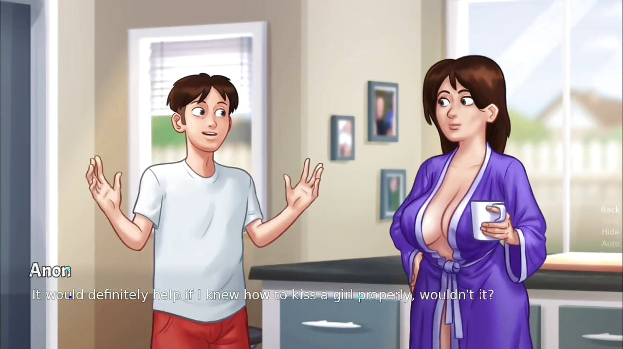 Debbie finally kissed Anon - summer time saga gameplay