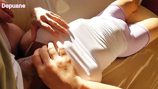 Obsessed with Step Sis Big Ass - Intense POV gym shorts grinding and panties oral tease