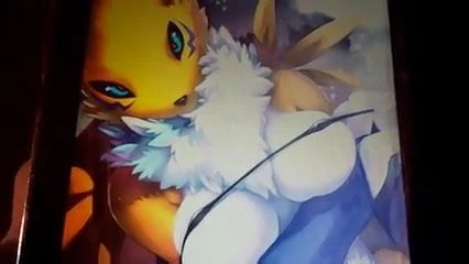 Renamon xuất tinh cống hiến