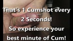 Den oklippta serien Flash Cumshots - 30 Cumshots på 60 sekunder