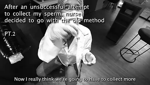 HORNY NURSE tests strength of patient's dick with sloppy deepthroat blowjob