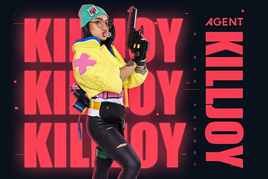 Vrcosplayx - грудастая Avery Black в роли доблестного KillJoy вознаграждает тебя мокрой киской - VR-порно