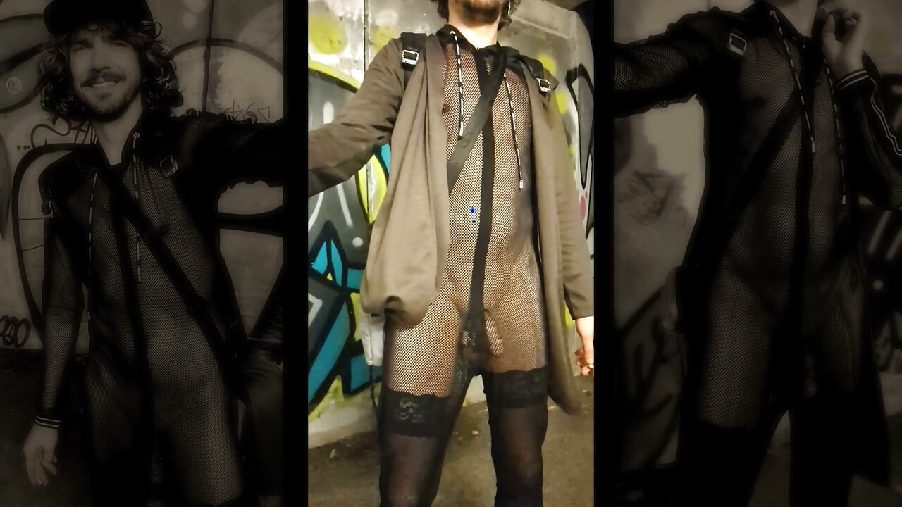 BLACK MESH SUIT