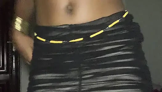 Hot Sexy Dance Ebony Teen Teasing with oily wet Pussy shows  in mini skirt